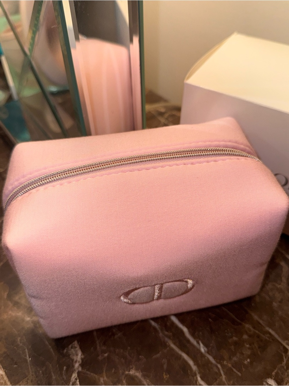 Dior Pink CD Monogram Cosmetic Case - Picture 3 of 6